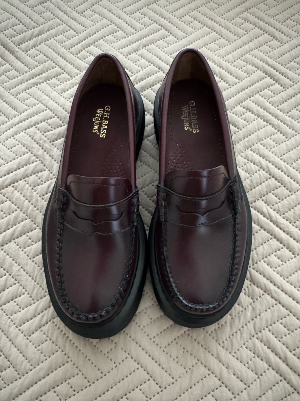 G.H. Bass & Co. Burgundy Leather Penny Loafers